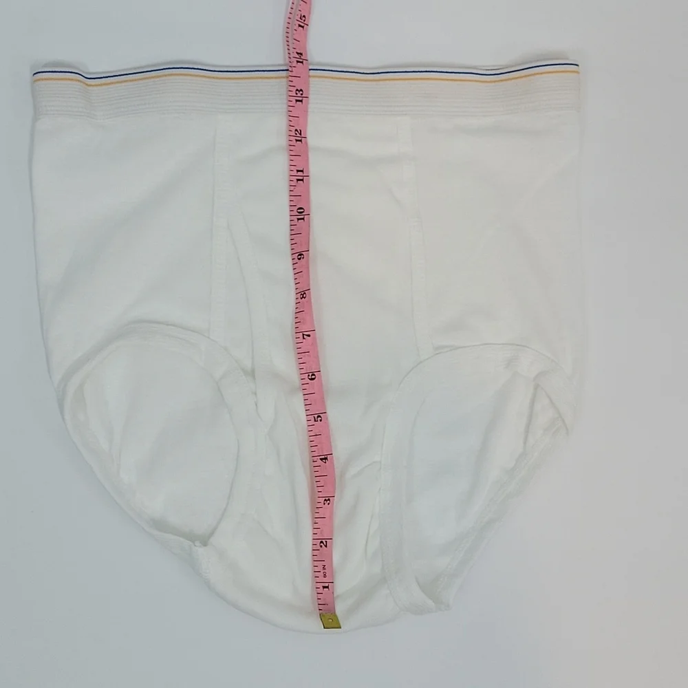 Vintage Fruit of the Loom Men's White Cotton Briefs Size Medium 34-36